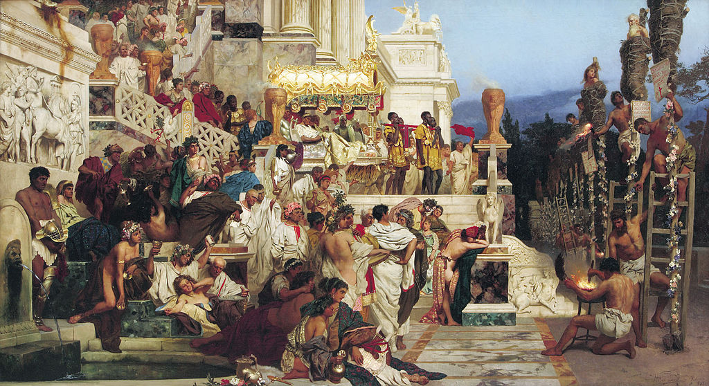 Факлите на Нерон, худ. Хенрих Иполитович Семирадски, 1876 г. 1024px Siemiradski Fackeln