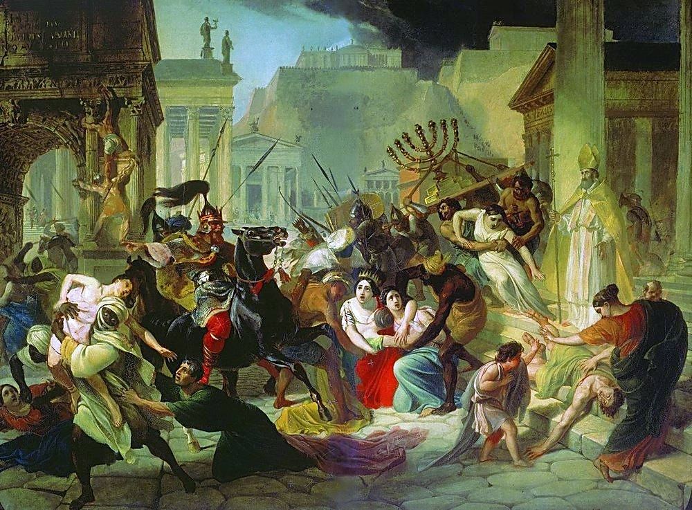 Genseric sacking Rome 455 The Sack of Rome Karl Briullov 1833 1836